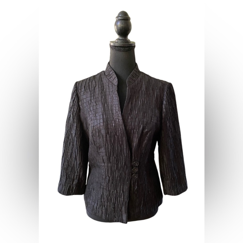 Dress Barn: Black Textured Blazer Jacket